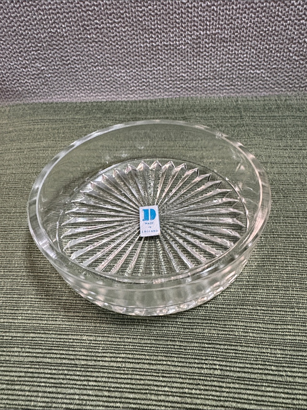 Clear Pressed Glass Serving Bowl